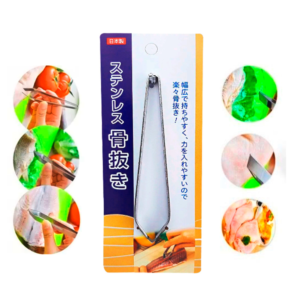 PINCA DIAGONAL DE INOX P/ TIRAR ESPINHA DE PEIXE