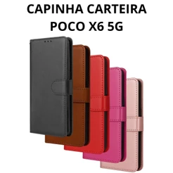 Capa Capinha Carteira Para Xiaomi Poco X6 5g Várias Cores