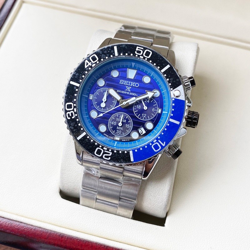 Relógio Masculino Seiko Quartzo Negócios Moda Calendário Pulseira De Aço SEO
