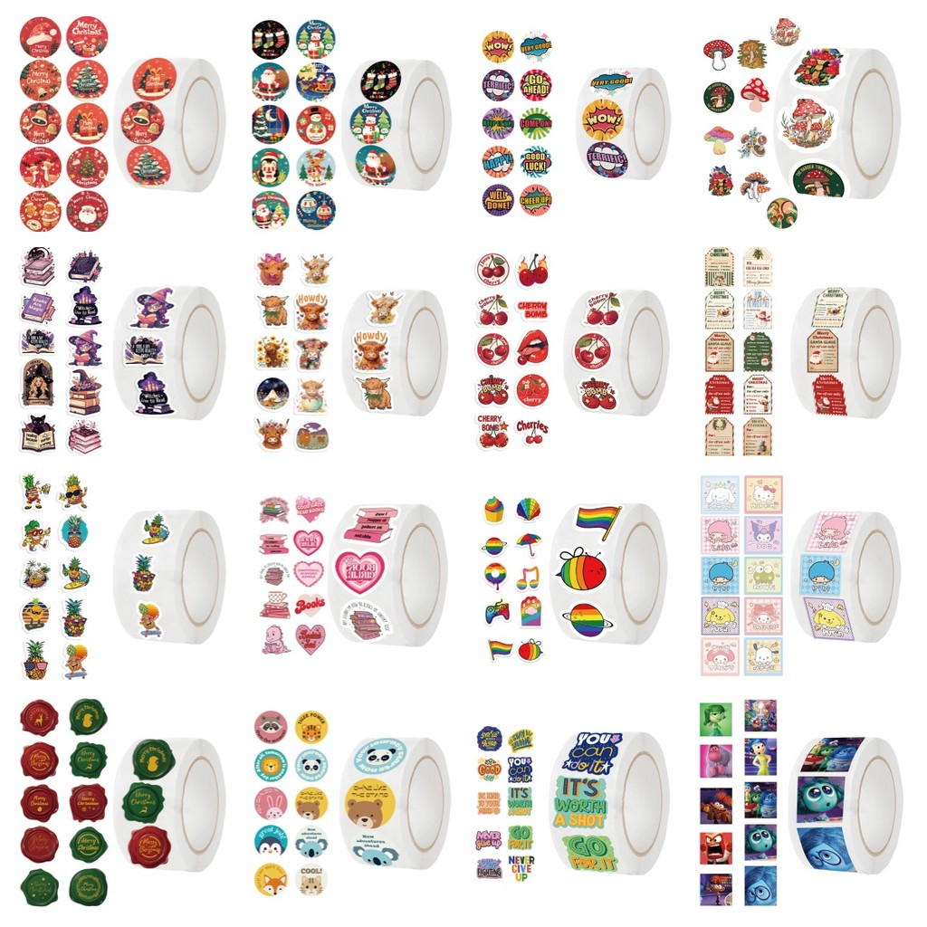 Coleção De Adesivos De Rolo De 500 Peças/- 100 Estilos Exclusivos , Venda Quente Transfronteiriça , Atacado Em Estoque