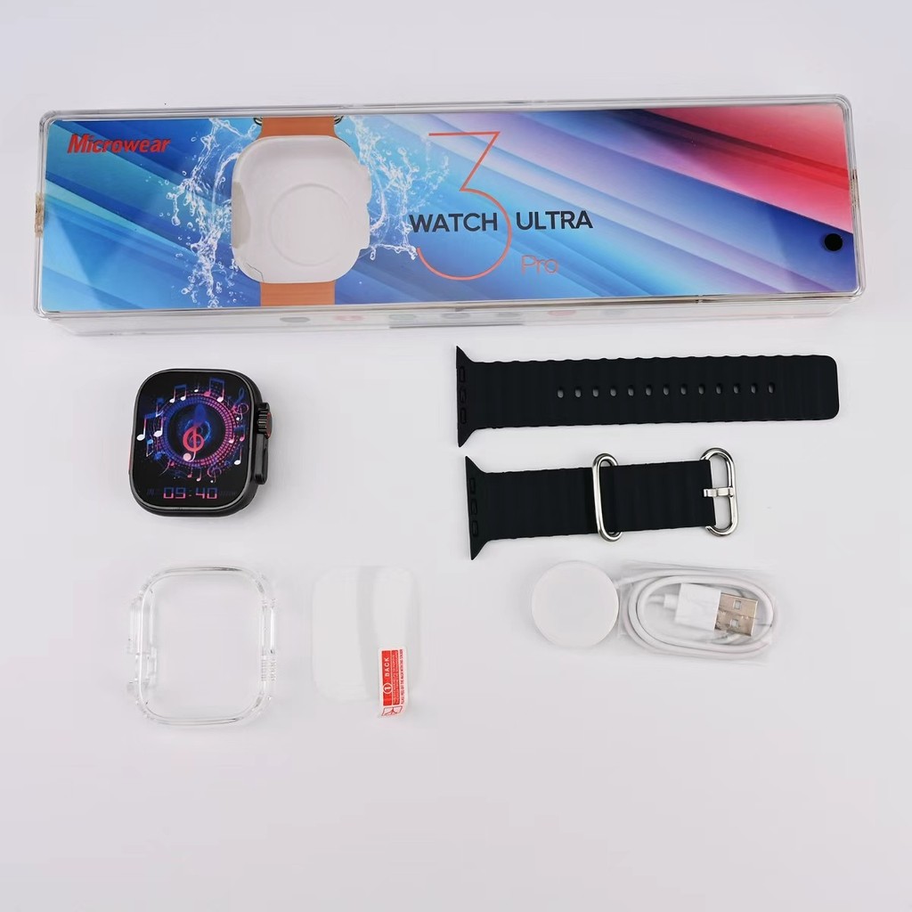 Smartwatch Watch Ultra 3 Pro  – Tela HD, Monitor de Saúde e Música Bluetooth