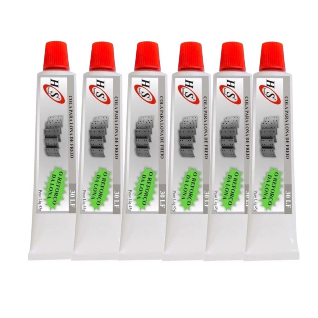 Kit 6 Cola Reforço Para Lona De Freio Hs Bond 45g 30lf HS Bond KIT6-4110