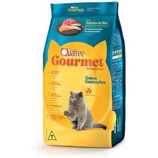 Ração Quatree Gourmet Delícias Do Mar Gatos Castrados 3kg em Oferta na Shopee
