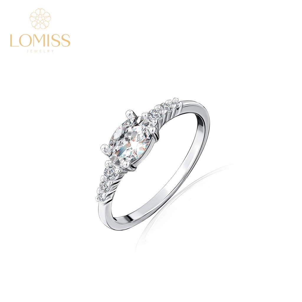 Anel Prata 925 Zircônias Oval Feminino Solitário Para Namoro e Compromisso Delicado Legítimo Brilhante Presente em Oferta na Shopee