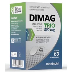 Dimag Trio Magnésio 800mg 60 cápsulas Maxinutri