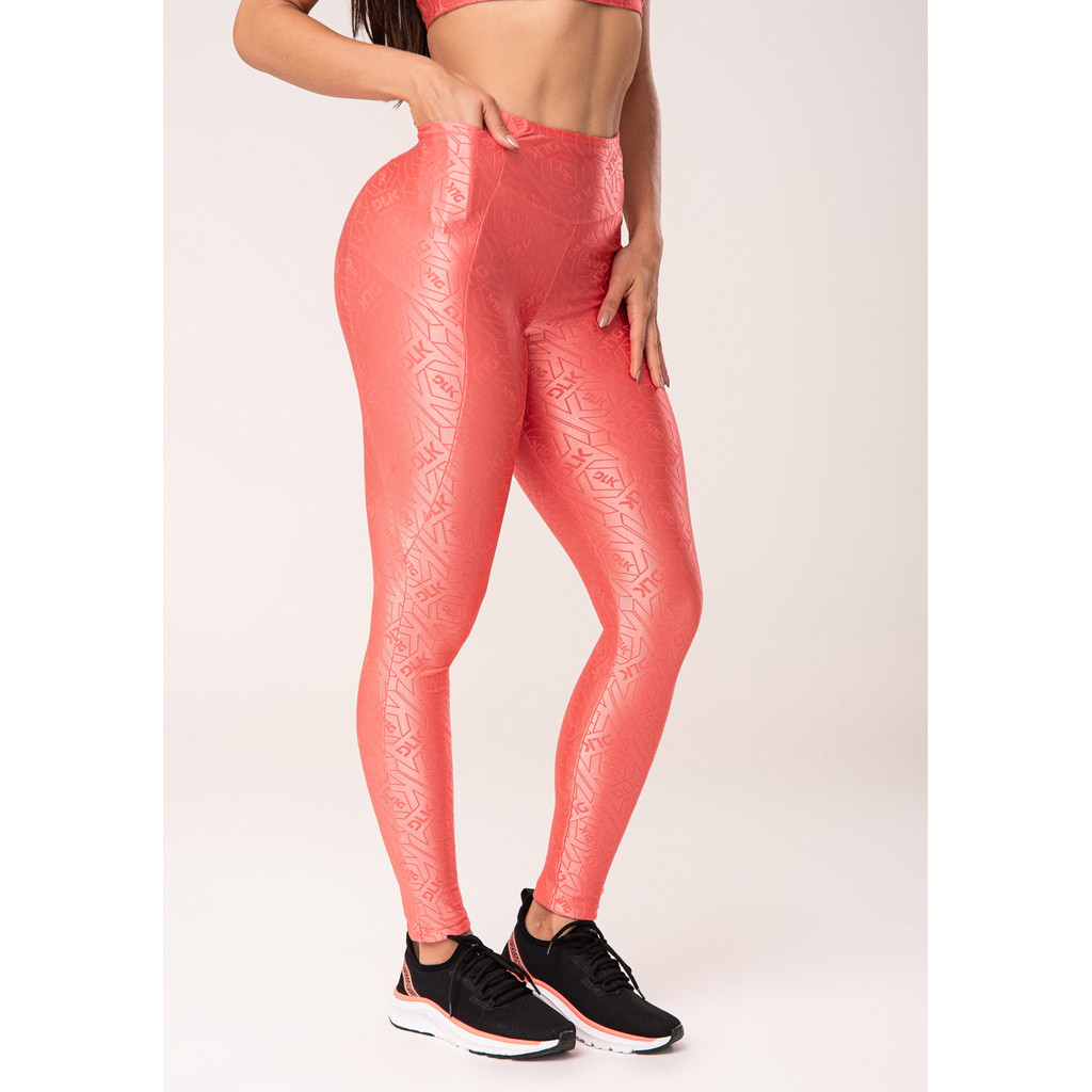 LEGGING FEMININA LOGOMANIA RECORTES E BOLSOS FLOW DLK