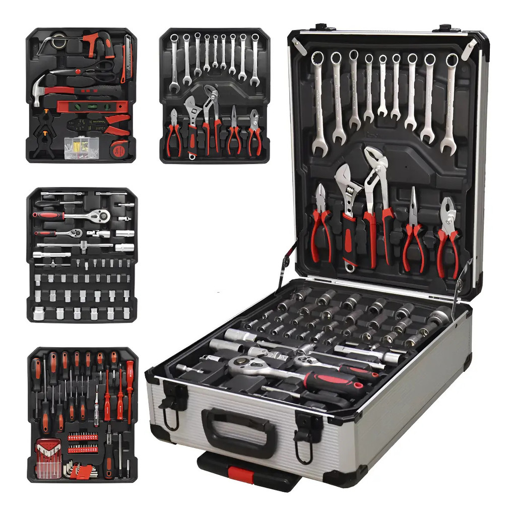 Kit Ferramentas 187 Peças E Maleta Gadan 4 Compartimentos