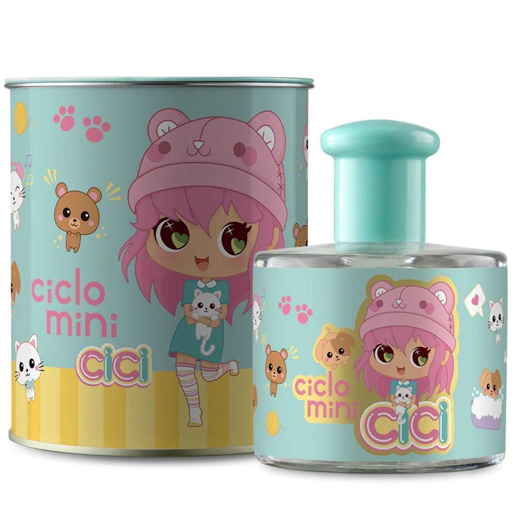 Perfume Infantil Deo Colônia Cici Zoe 100ml Kids Lata Decorativa Ciclo Cosmetico