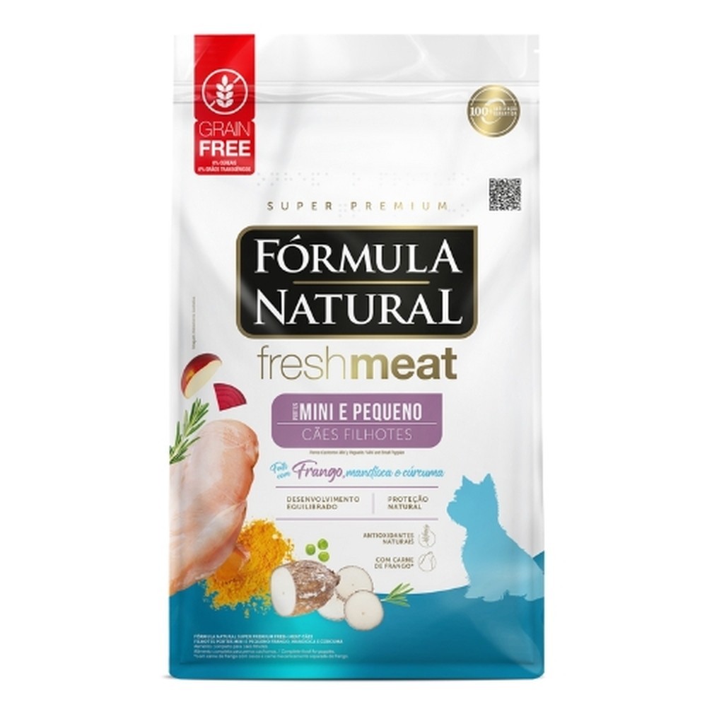 Ração 2,5kg Fórmula Natural Fresh Meat Cães Filhote Porte Mini e Pequeno