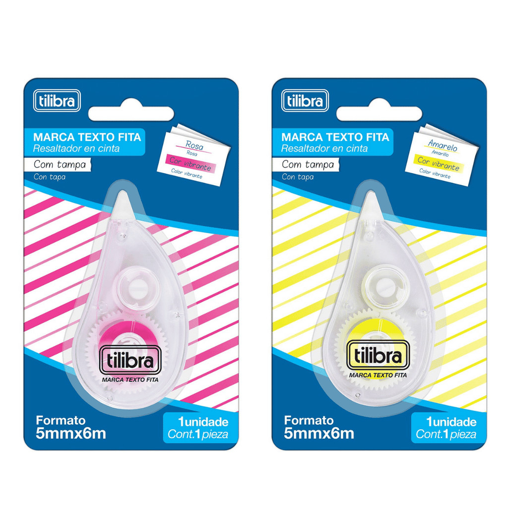 Kit 2 Marca Texto em Fita - 5mmx6m - Tilibra — imagem 2 de 2
