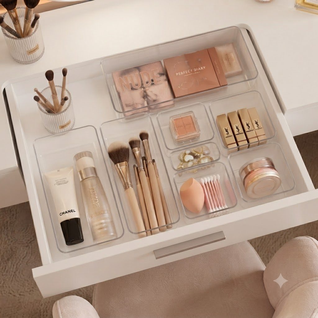 Kit 7 Potes Herméticos Cristal com Tampa Organizador de Mantimentos Plástico Transparente para Cozinha