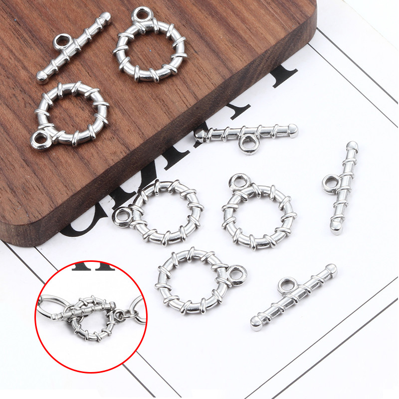 Titânio aço espiral padrão OT fivela integrada acessórios diy colar pulseira conexão fivela moda acessórios criativos nã
