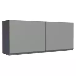 Armário de Cozinha Aéreo 120 x 50 cm 2 Portas Cinza Nice Madesa XJ