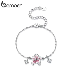 Pulseira Bamoer Tamanho Ajustável Lily Design Joia
