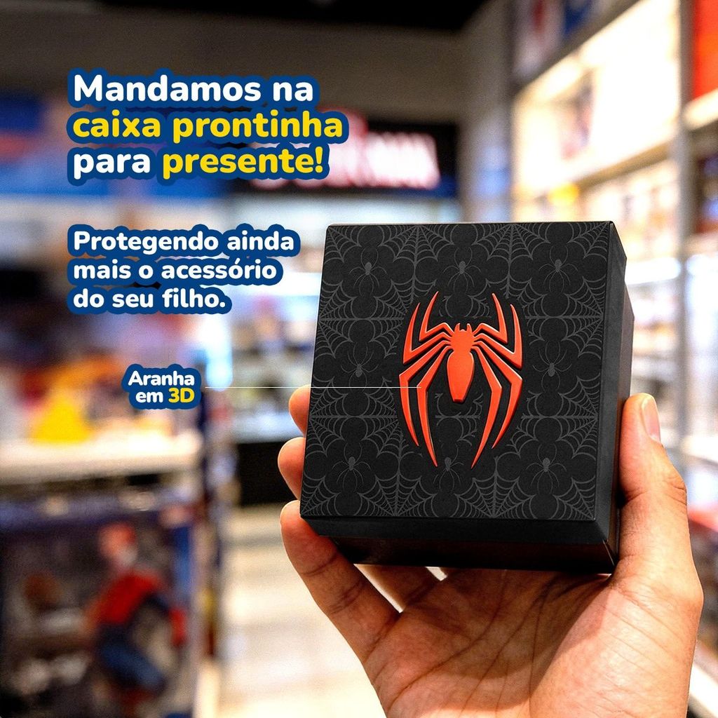 Relogio Silicone Digital Infantil Homemaranha Led luz qualidade premium menino criança heroi azul — imagem 2 de 2
