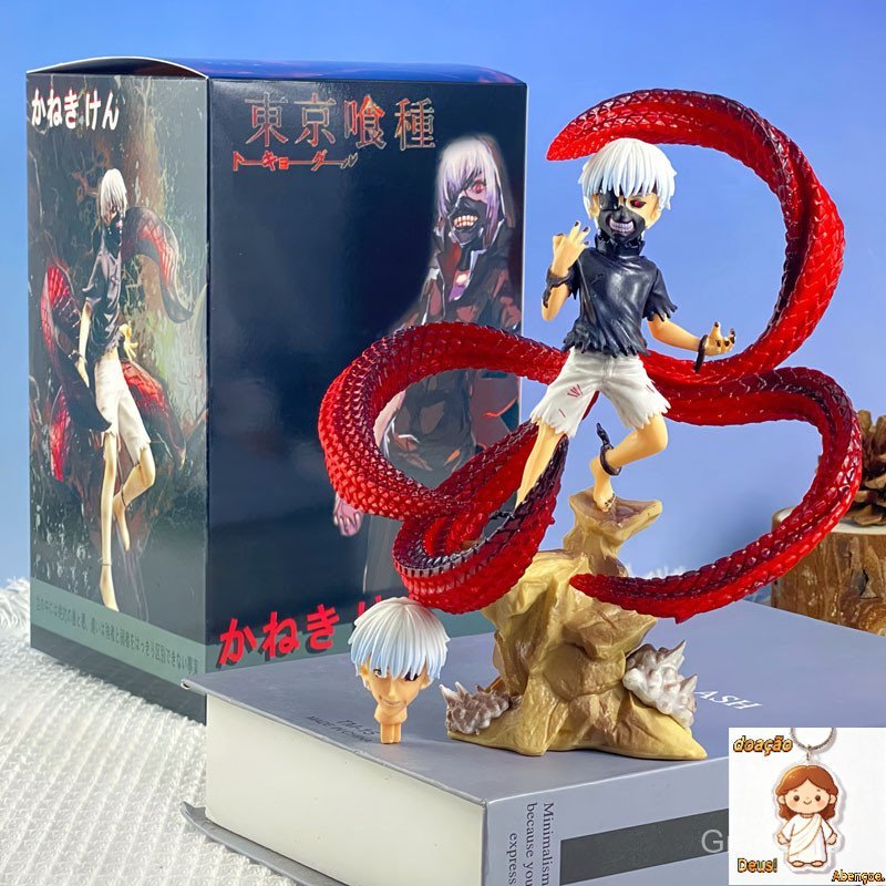 16cm Tokyo Ghoul Figuras Kaneki Ken Anime Figura Pvc Gk Estátua Modelo Mutável Ornamento Coleção Salas Decoração Mesa Br