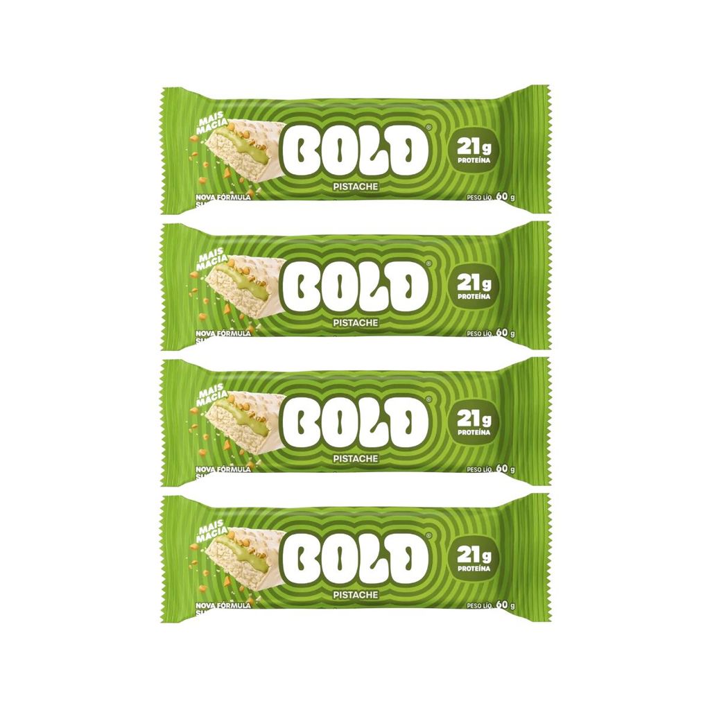 Bold Pistache Barra De Proteína 60g Kit 4un