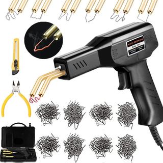 Máquina de solda de plástico para reparo de para-choques de carro, kit de solda de plástico com grampeador térmico, 6 ti