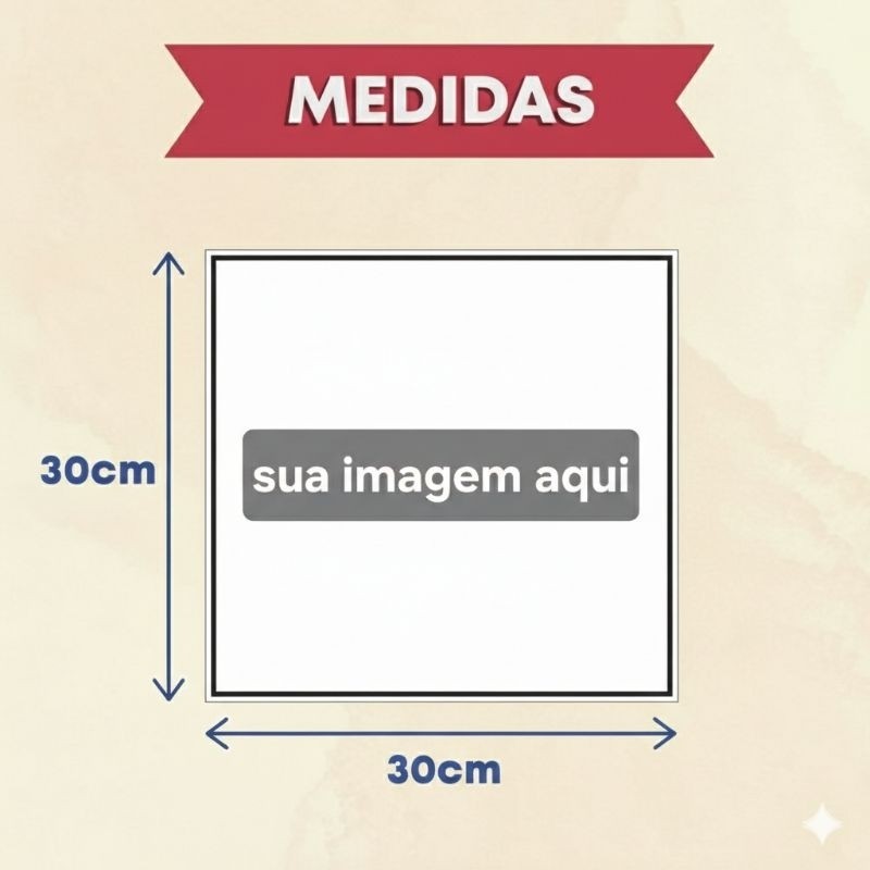 ​Quadro Decorativo Personalizado 30x30 cm - Sua Arte/Foto Aqui