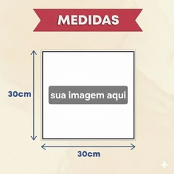 Quadro Decorativo Personalizado 30x30 cm - Sua Arte/Foto Aqui