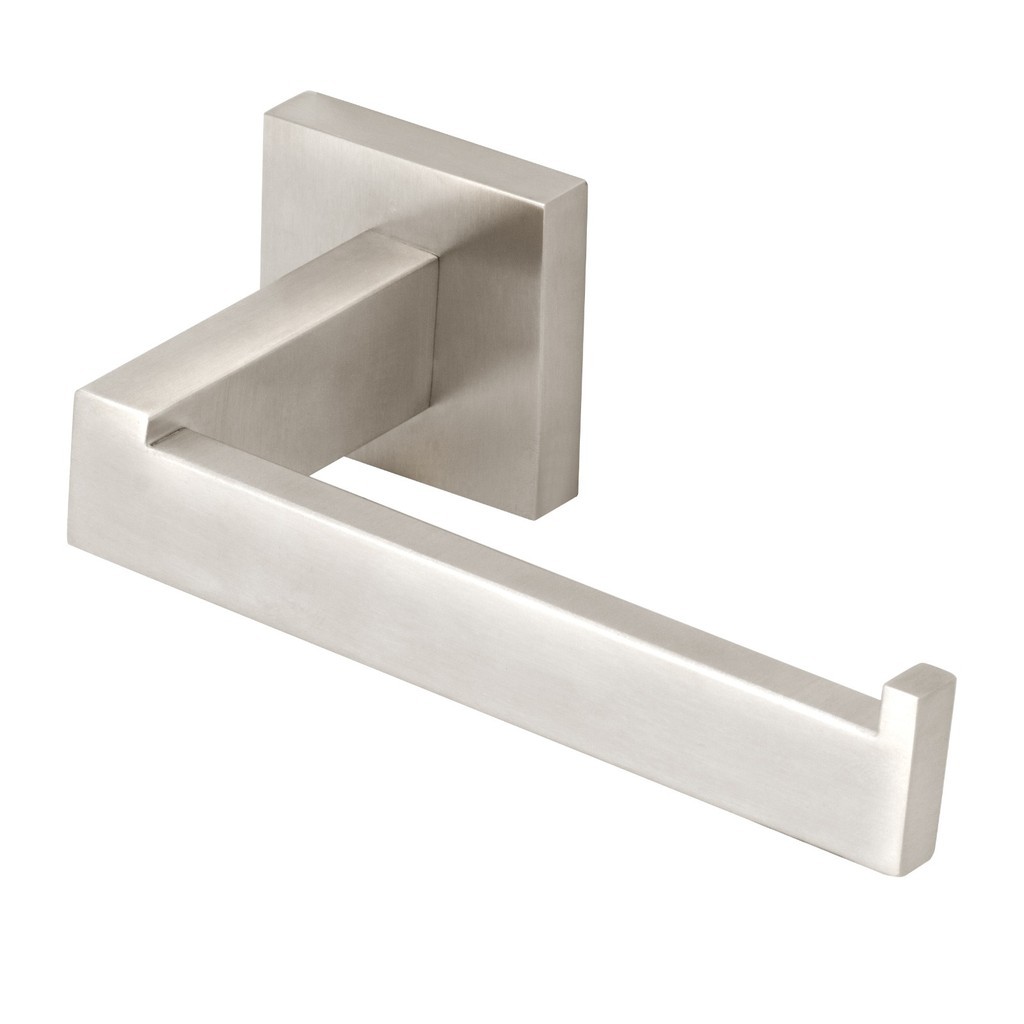 Porta Papel Higiênico Papeleira Quadrado Inox Escovado Metal Banheiro Acessorio
