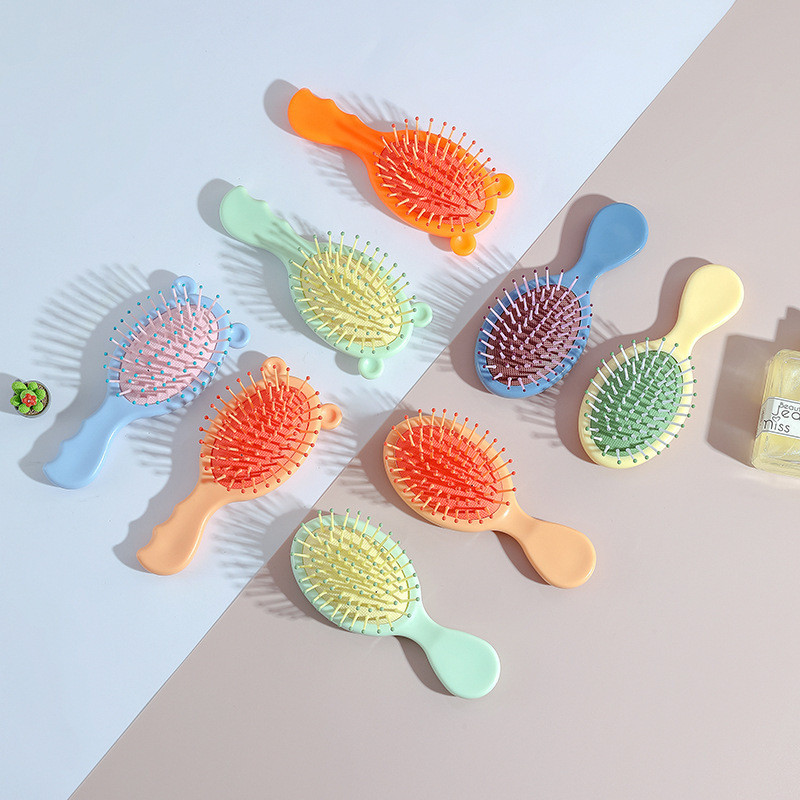 Mini Escova De Cabelo Com Almofada De Ar De Bolso Macaron , Pente Pequeno Portát