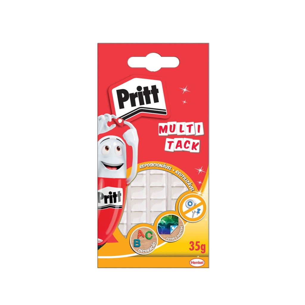 Kit x3 Adesivos Reutilizável Multitack Pritt Cartazes 35g