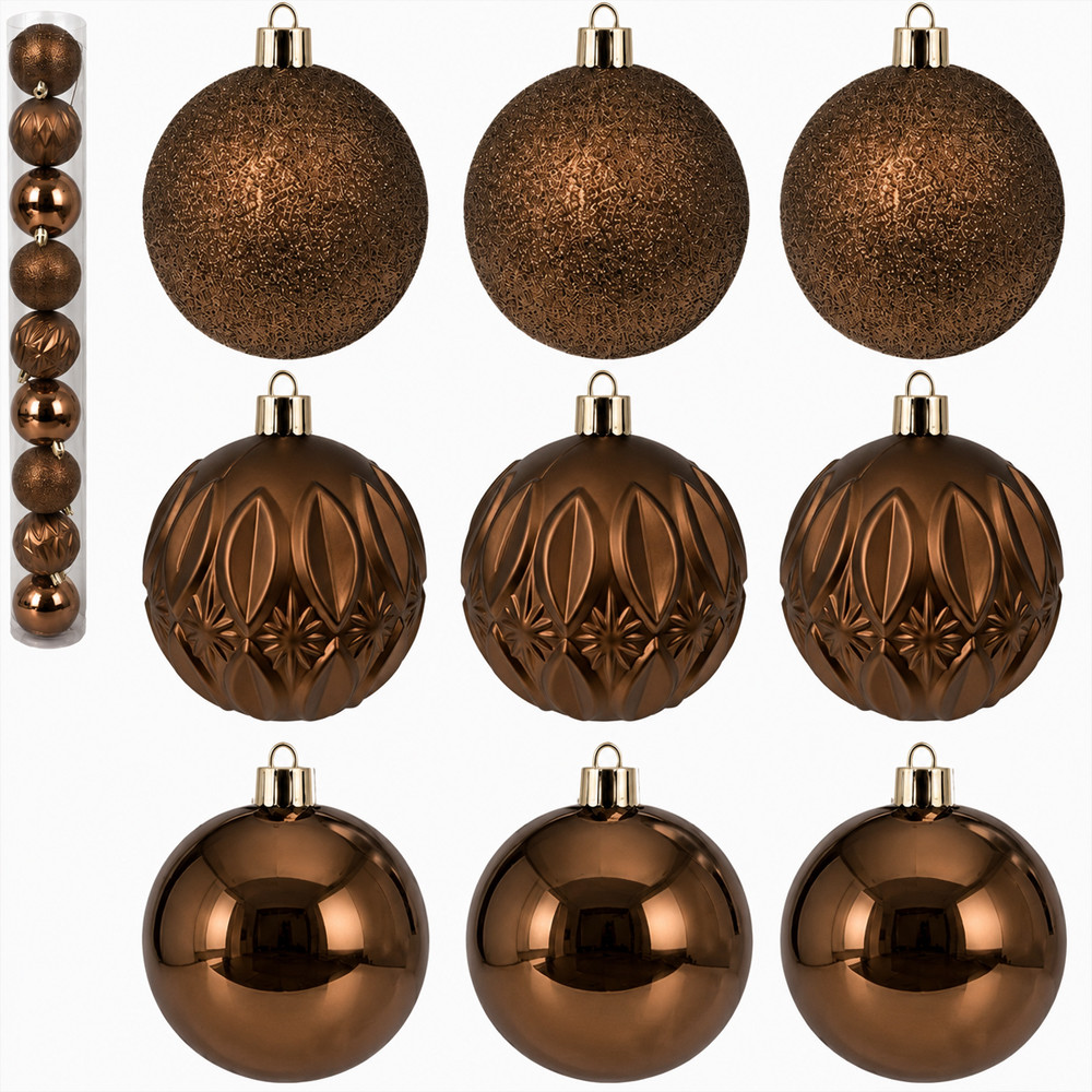 Kit C/9 Bolas de Natal Mistas Losango Fosca Lisa Glitter 6cm Enfeite Natalino Arvore Natal Decoração Envio Imediato
