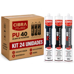 Kit 24 Selantes Poliuretano PU40 Cibra Flex 400g
