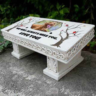 1 unidade de Banco Memorial Personalizado para Animais de Estimação Jinhuoba, Foto e Texto Personalizados, Resina ABS Du