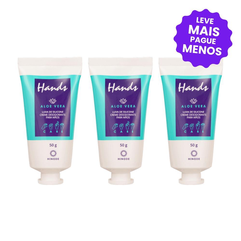 Kit 3 Miniaturas Luvas De Silicone Hands Aloe Vera
