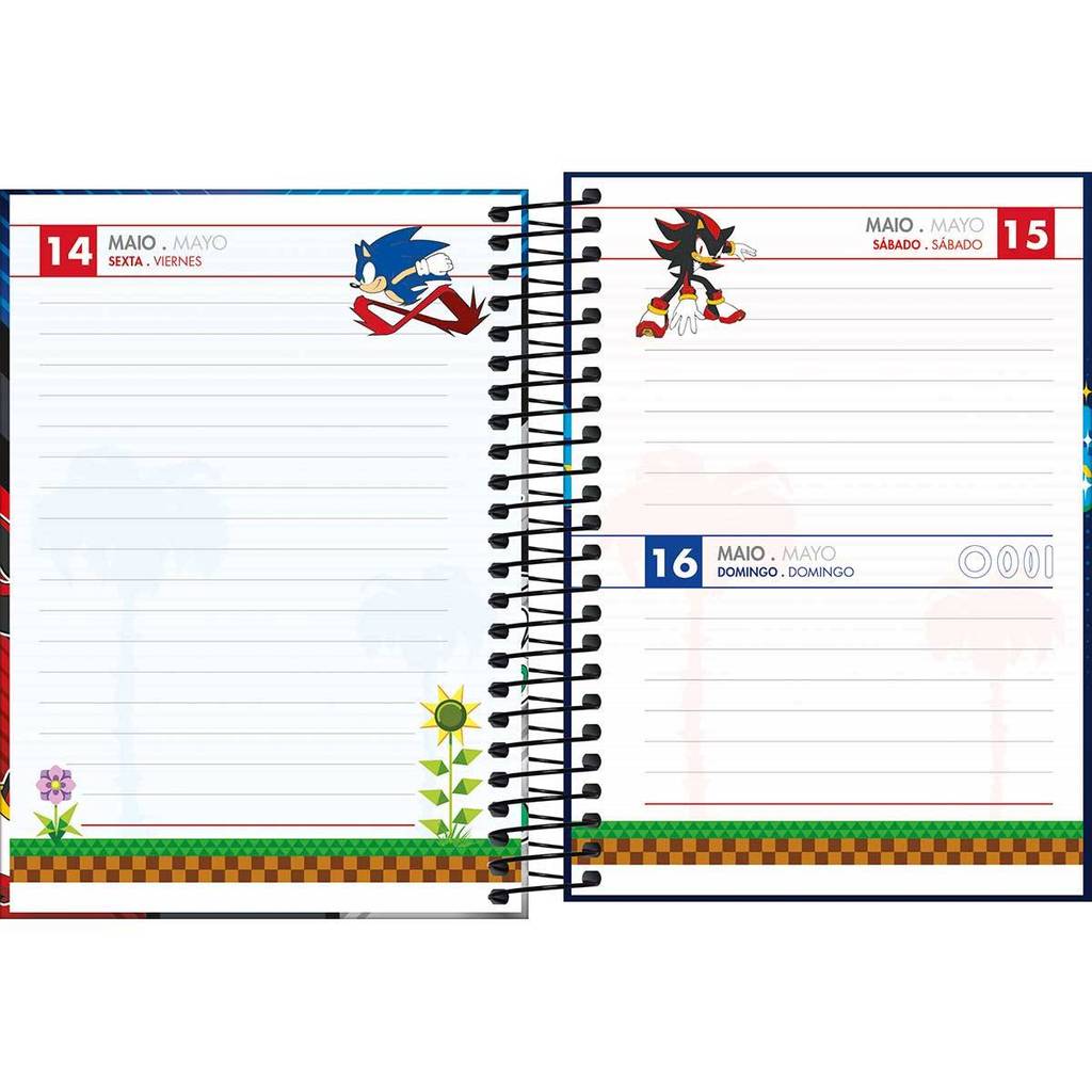 Agenda espiral diária Sonic 2027 Tilibra