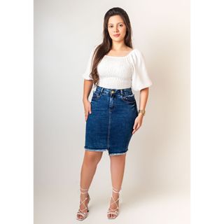 SAIA VECCHI JEANS MODA EVANGELICA EXCLUSIVA (2425) SAIA JEANS 50 CM.