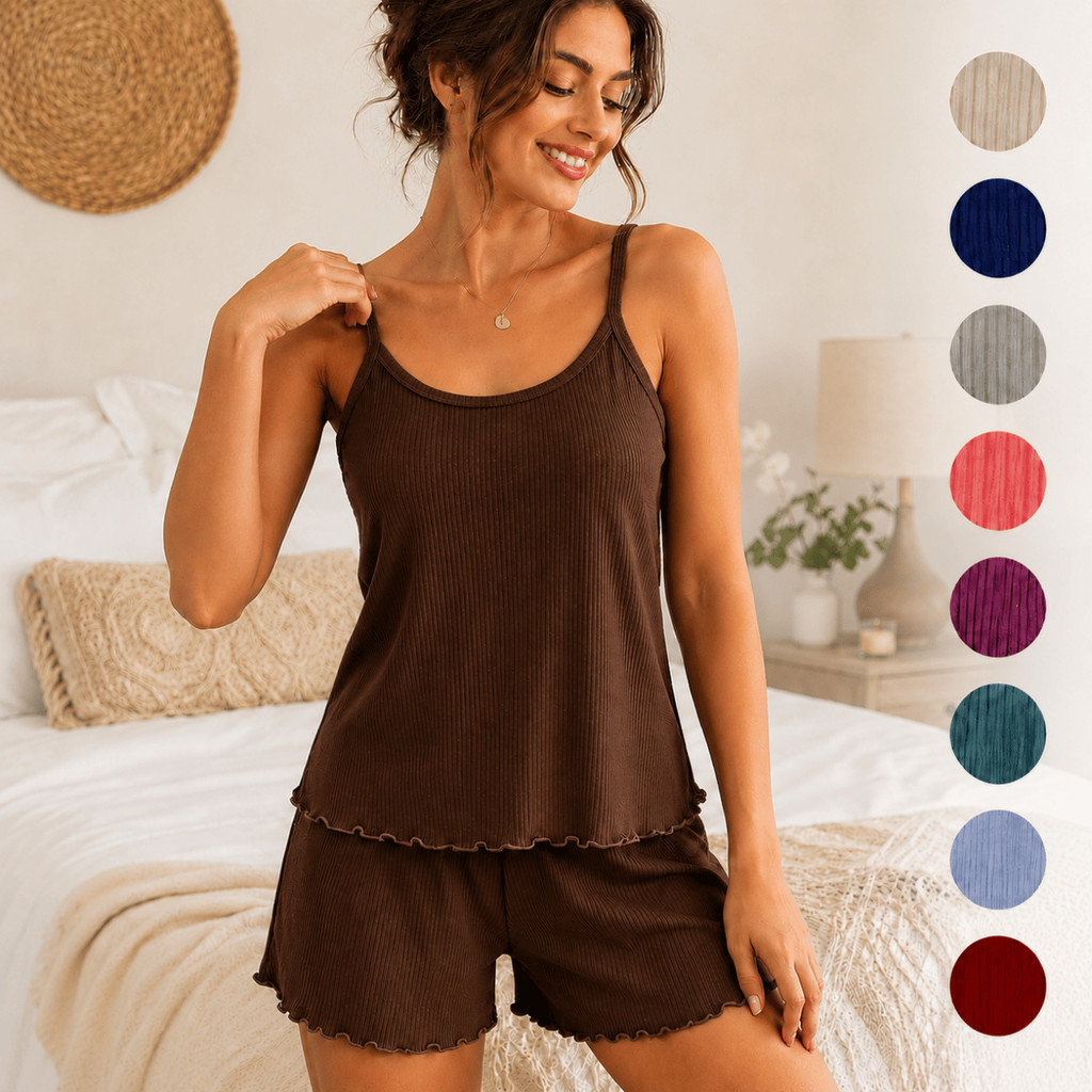 Kit 5 Pijamas Feminino Baby Doll Canelado Blogueirinha Atacado para Revenda