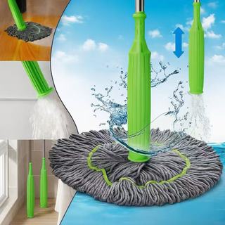 Esfregão 360° Mop Twist Rodo Auto-Torção Microfibra 2 em 1 Limpeza Geral