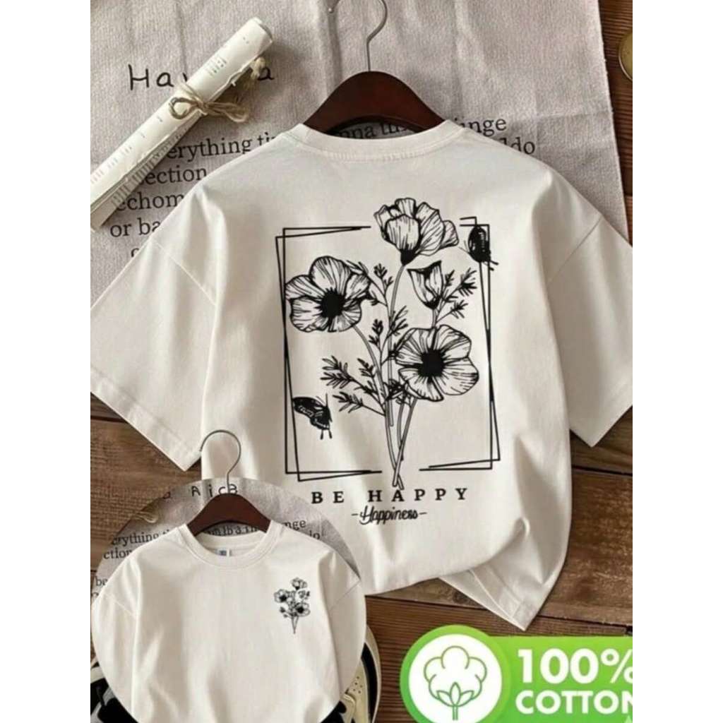 Camiseta Feminina Flores Delicada 100% algodão moda mulher Tendencia Blusinha Novidade Confortável Camisa feminina