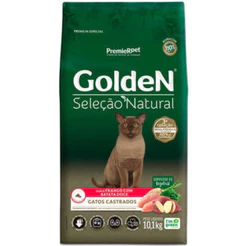 Ração Seca GoldeN Seleção Natural Frango com Batata Doce para Gatos Castrados - 1Kg