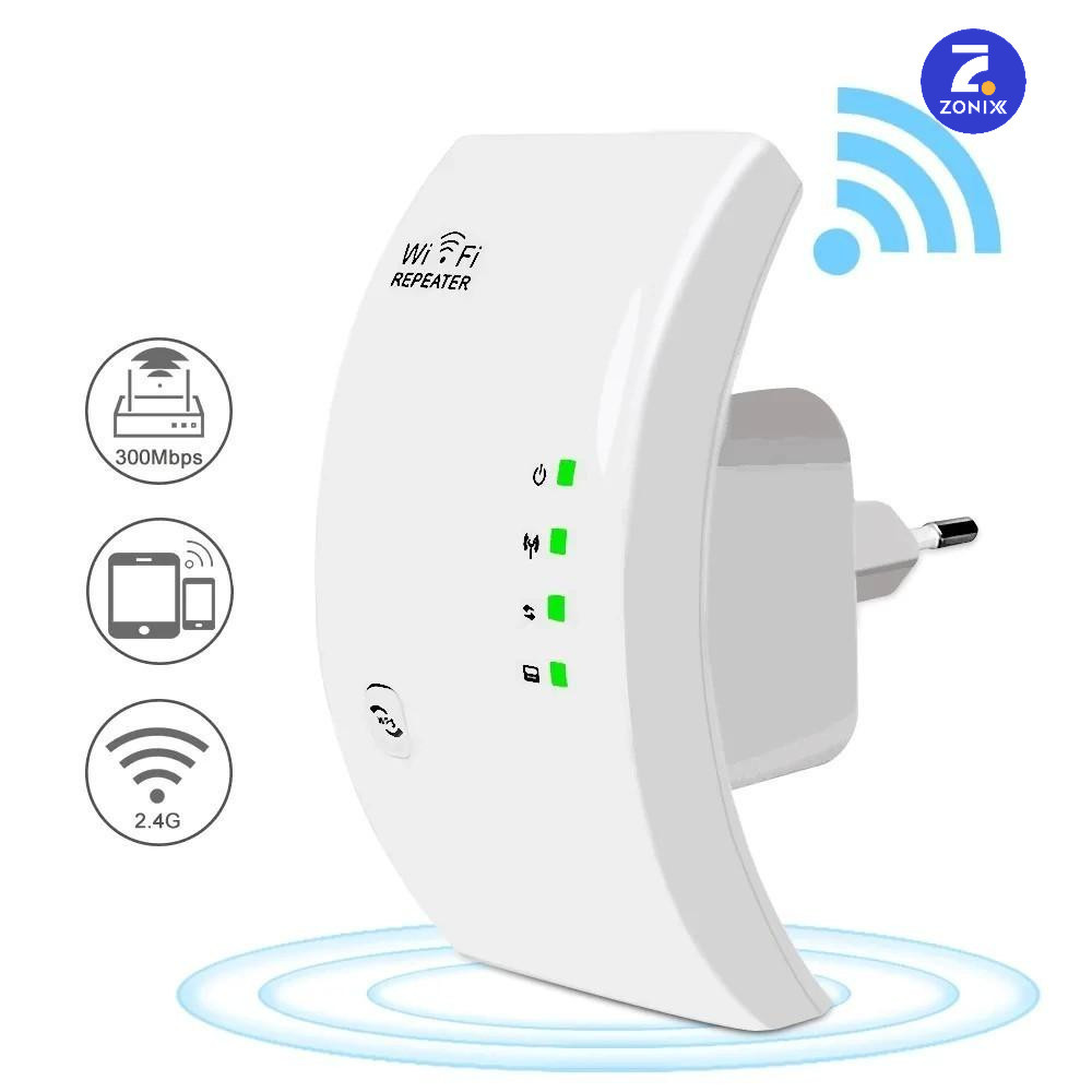 Repetidor Wireless Amplificador De Sinal Wifi 300/mbps Ultra Rápido sinal forte-Zonix