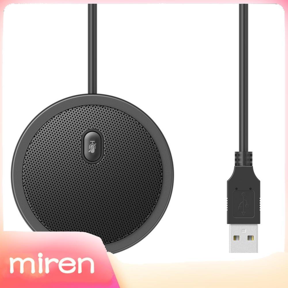 miren.br UM02 Microfone condensador omnidirecional USB Microfone para reuniões, conferências de negócios, computador,