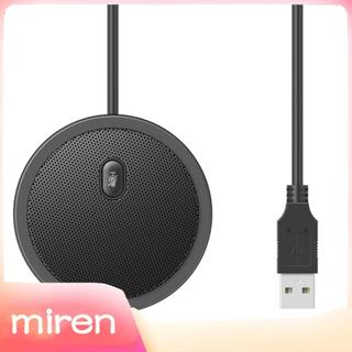 miren.br UM02 Microfone condensador omnidirecional USB Microfone para reuniões, conferências de negócios, computador,