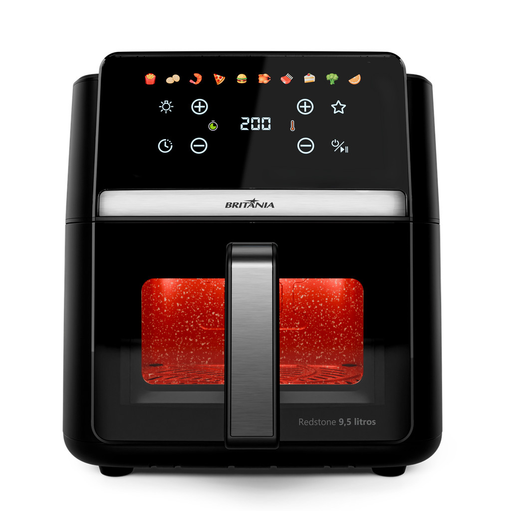 Air Fryer Britânia 9,5 Litros Painel Digital 1800W BAF95A 127v