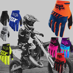 Luvas de Motocross Fox para Crianças de 6 a 13 Anos, Ciclismo, Mountain Bike, Equipamento de Corrida Respirável com Dedo