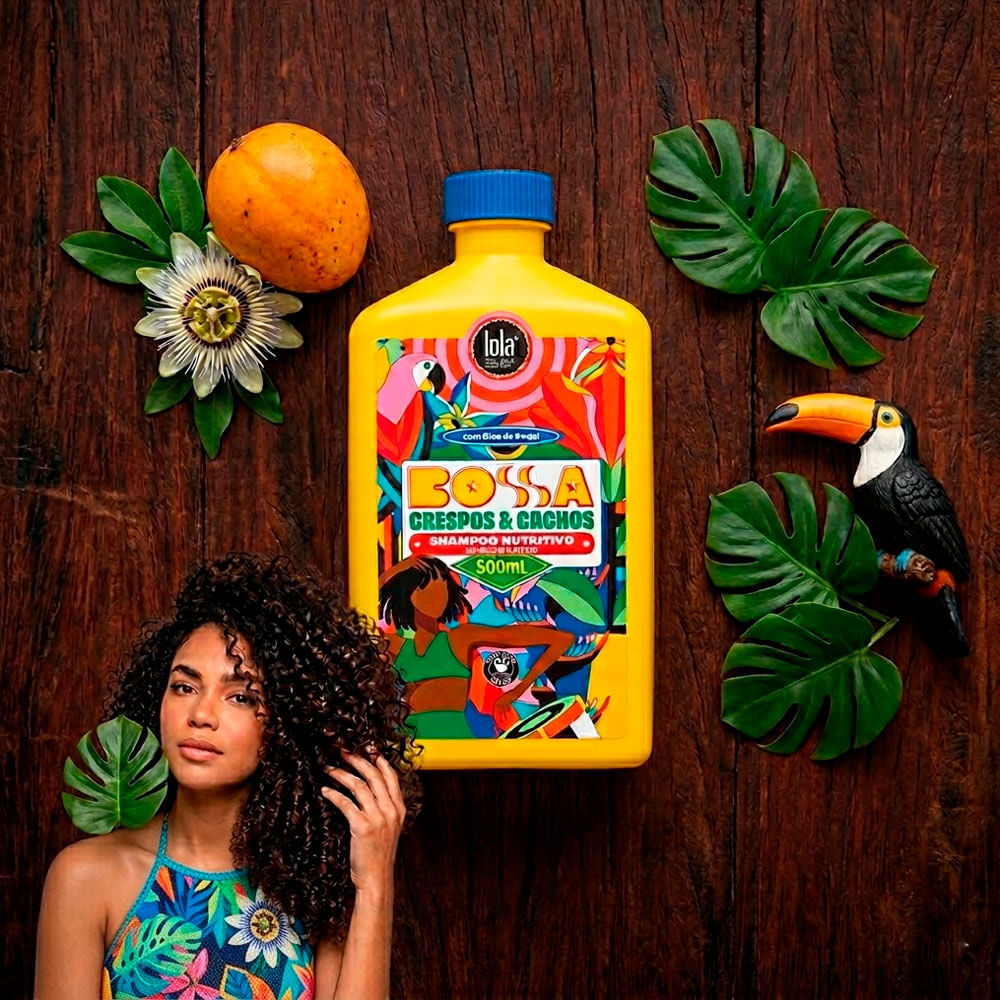 Shampoo Nutritivo Lola From Rio Bossa Crespos e Cachos com Óleo de Pequi 500ml — imagem 2 de 2