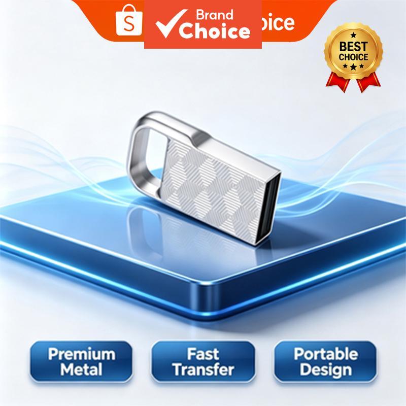 Pen drive USB de metal durável 128GB/64GB/32GB/16GB/8GB, à prova d'água para carro, utilizado para transferência e