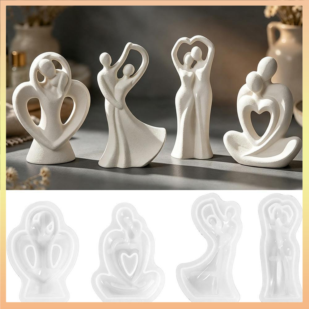 Molde De Resina Flexível De Qualidade Alimentar , Decoração De Casa , Romântico , Translúcido , Branco Para Presente De 