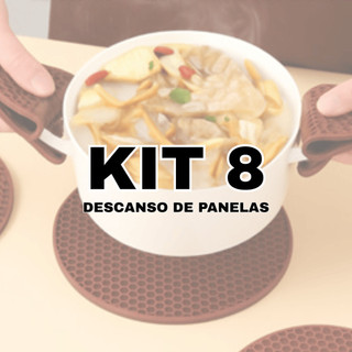 KIT 8 Descanso De Panela Silicone