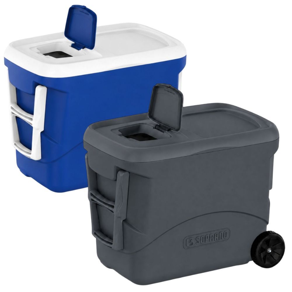 Caixa Térmica Tropical Soprano Com Rodas 50L Grande capacidade Para Bebidas até 68 Latas de 350ml