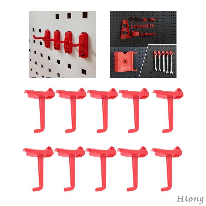 [Htong] 10 Peças Pegboard Ganchos Dispositivo De Rack Chave Suporte Organizador Para Caixas De Ferramentas De Garagem Pa