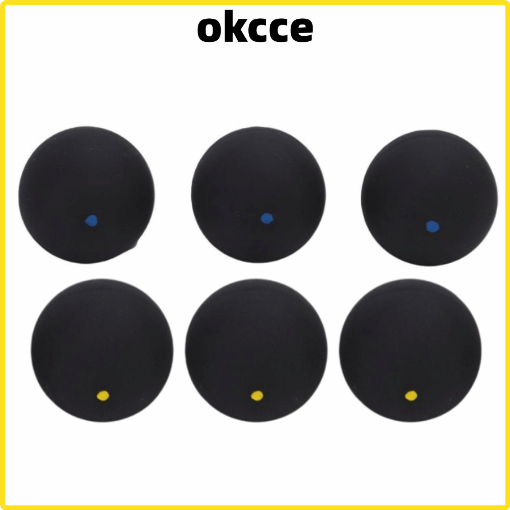 OKCCE 3 Pcs Conjunto De Bola De Squash , De Ponto Único De Salto Baixo De Velocidade Lenta , Combinado Estável De Borrac