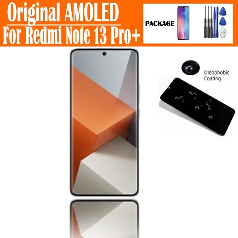 6.67 Alto-Falante AMOLED Para Xiaomi Redmi Nota 13 Pro + 5G Display Lcd Digitado